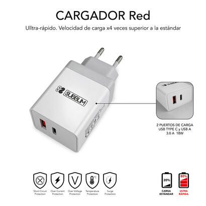 subblim-cargador-ultra-rapido-2xusb-de-pared-pd25wqc30cable-c-to-c-y-lightning-blanco