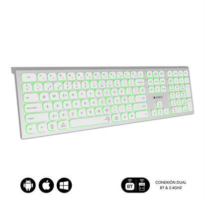 teclado-espanol-inalambrico-subblim-master-plata-y-blanco