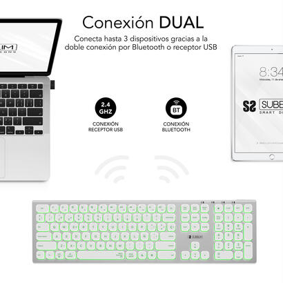 teclado-espanol-inalambrico-subblim-master-plata-y-blanco