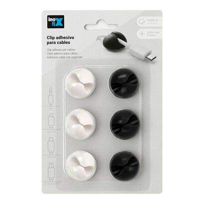 clip-adhesivo-para-cables-blanco-negro-inofix