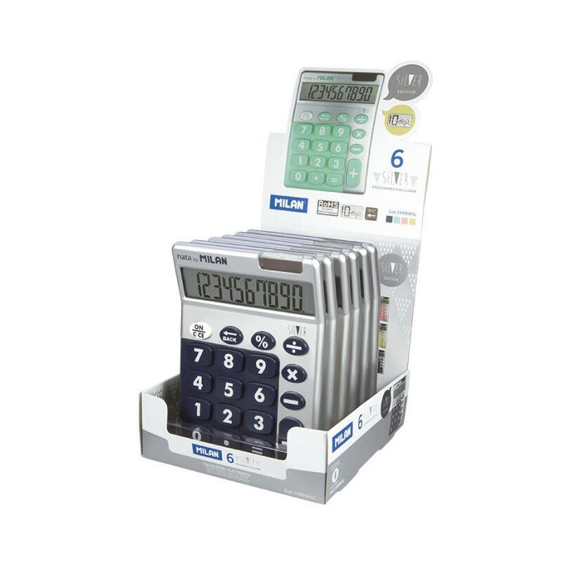 caja-expositora-6-calculadoras-silver-10-digitos-milan