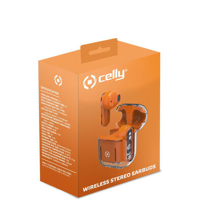 celly-sheer-auriculares-true-wireless-stereo-tws-naranja-transparente