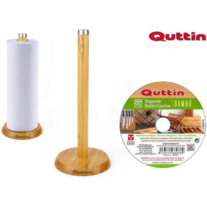 soporte-rollo-cocina-bambu-base-16cm-quttin