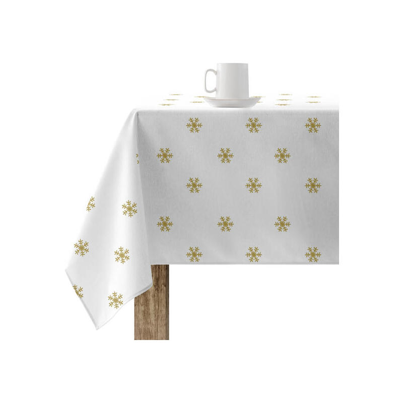 mantel-resinado-antimanchas-modelo-snowflakes-gold-talla-140x140