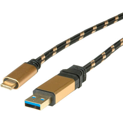 cable-roline-usb-05m-usb-05-m-usb-32-gen-2-31-gen-2-usb-a-usb-c-negro-oro