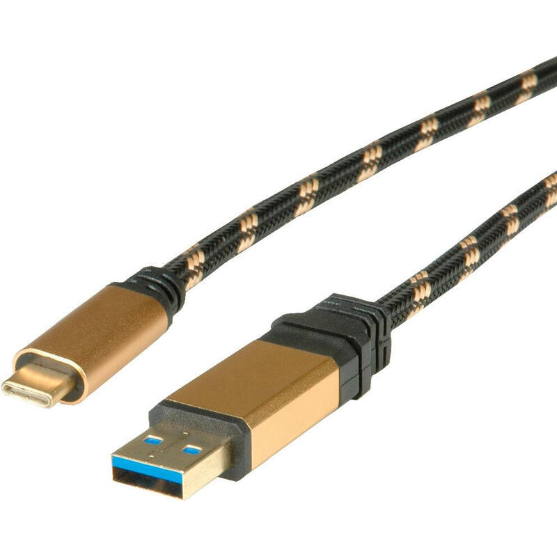 roline-usb-05m-cable-usb-05-m-usb-32-gen-2-31-gen-2-usb-a-usb-c-negro-oro