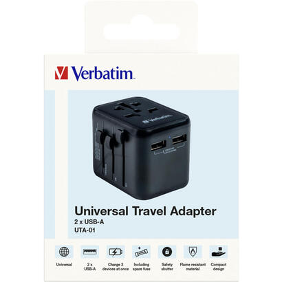 verbatim-adaptador-de-carga-universal-travel-uta-01-negro-100-250-v-2x-usb-tipo-a