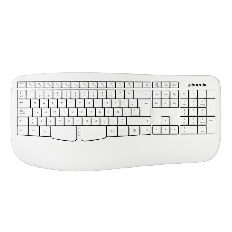phoenix-k201-teclado-ergonomico-inalambrico-24ghz-blanco