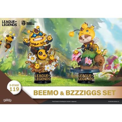 set-de-2-figuras-beast-kingdom-dstage-league-of-legends-beemo-y-bzzziggs