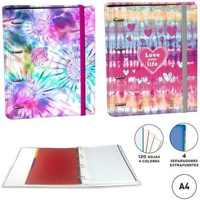 senfort-carpeta-anillas-4x30mm-ringbook-a4-rec120h-4-separadores-tie-dye-surtido