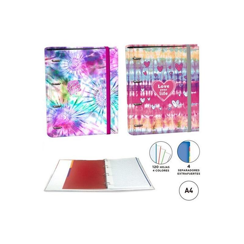 senfort-carpeta-anillas-4x30mm-ringbook-a4-rec120h-4-separadores-tie-dye-surtido