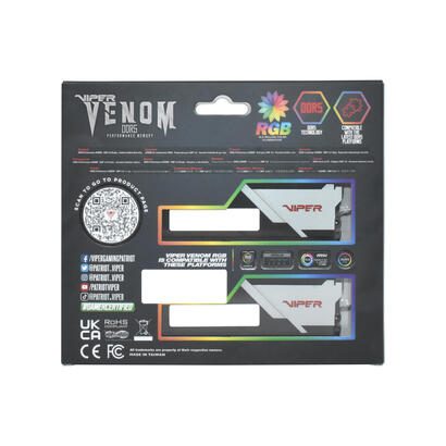 memoria-patriot-ddr5-32gb-2x16gb-viper-venom-rgb-6600-mhz