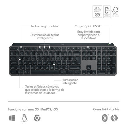 teclado-espanol-logitech-mx-keys-s-rf-wireless-bluetooth-qwerty-grafito-920-011577