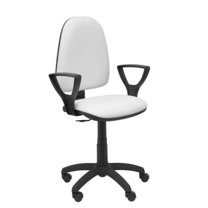 silla-ayna-similpiel-blanco-con-brazos