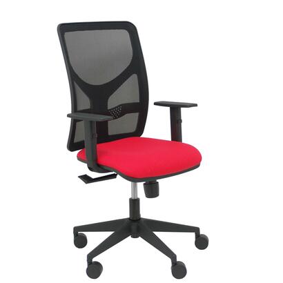 silla-motilla-malla-negra-asiento-bali-rojo-brazo