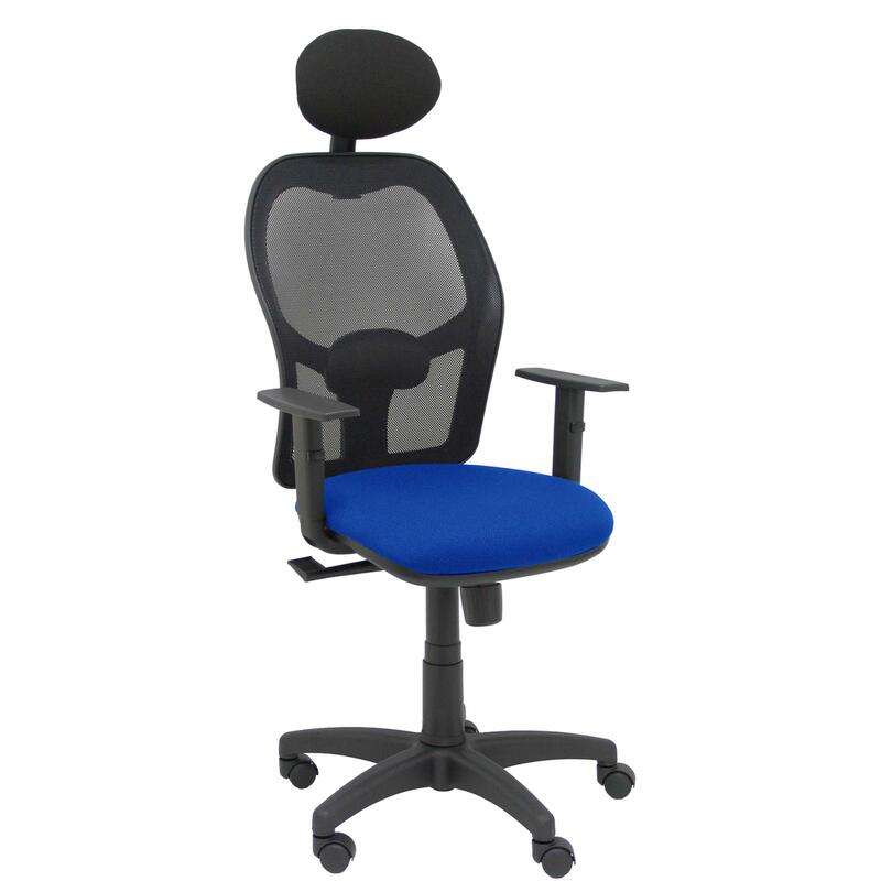 silla-alocen-malla-negra-asiento-bali-azul-brazos
