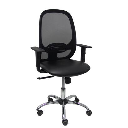silla-cilanco-negra-malla-negra-asiento-similpiel