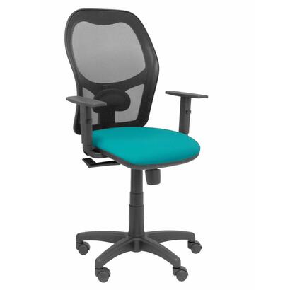 silla-alocen-malla-negra-asiento-bali-verde-brazos