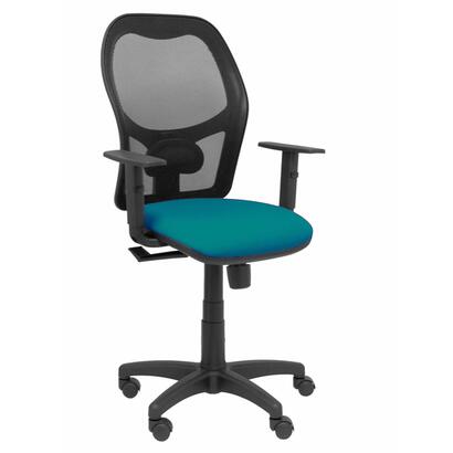 silla-alocen-malla-negra-asiento-bali-verde-brazos
