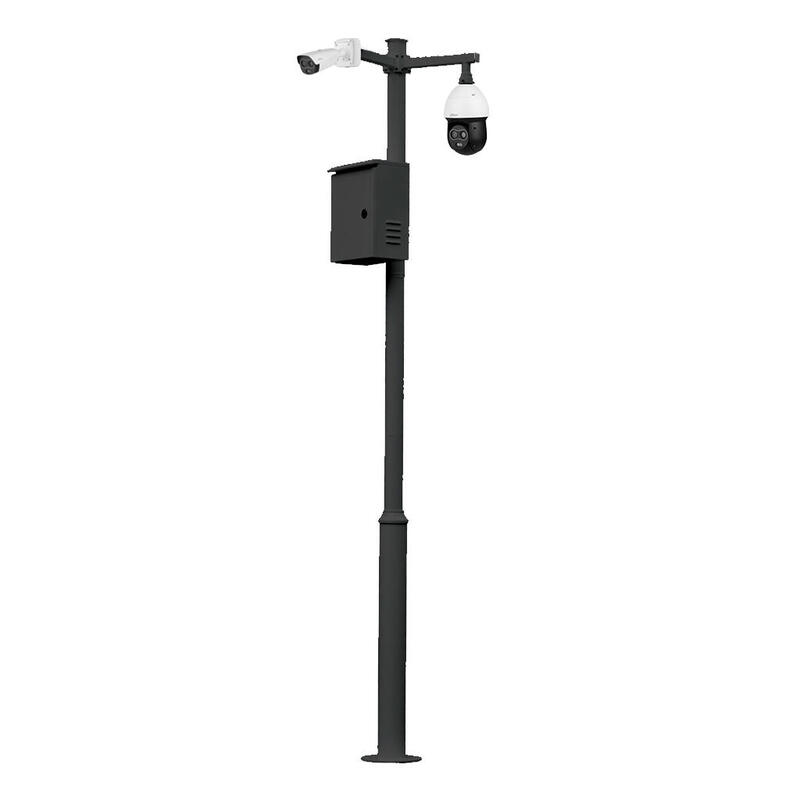 global-kit-baculo-45-negro-baculo-desmontable-de-45m-de-altura-en-acero-galvanizado-de-color-negro-con-soporte-para-camara-y-spe