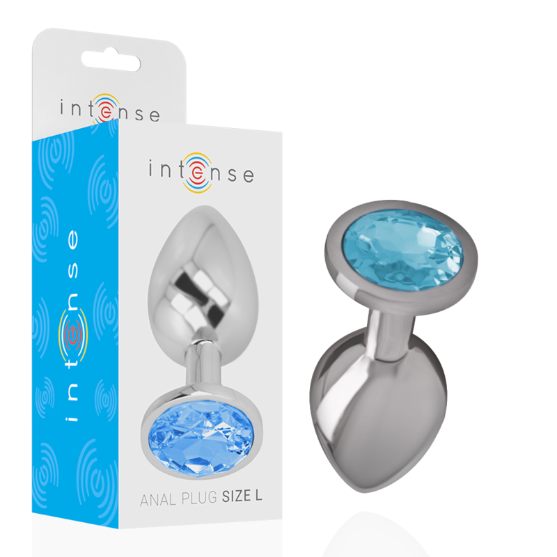 intense-plug-anal-metal-aluminio-con-cristal-azul-talla-l