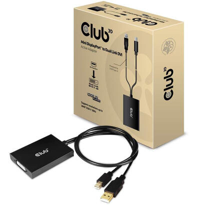club3d-adapter-minidisplayport-dvi-d-active-dual-stbu-retail