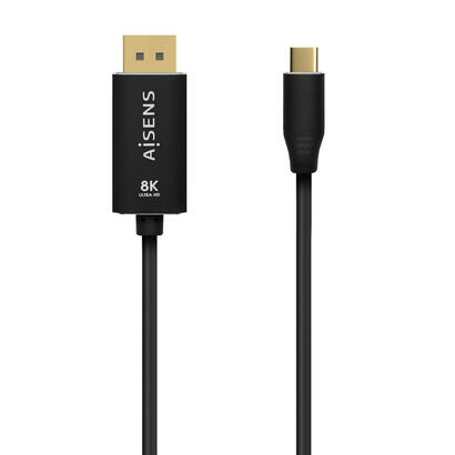 aisens-cable-aluminio-usb-c-a-displayport-8k60hz-usb-cm-dpm-080m-negro