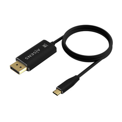 aisens-cable-aluminio-usb-c-a-displayport-8k60hz-usb-cm-dpm-080m-negro