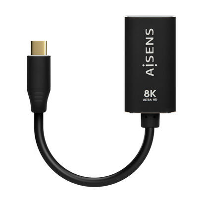 aisens-conversor-aluminio-usb-c-a-displayport-8k60hz-usb-cm-dph-15cm-negro