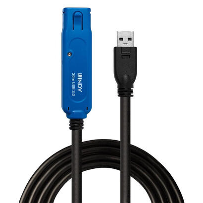 lindy-43362-cable-activo-usb-30m-usb-32-gen-1-31-gen-1-usb-a-negro-azul