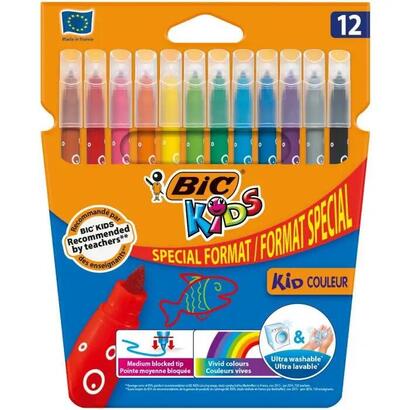 bic-kids-couleur-pack-de-12-rotuladores-punta-mediana-lavable-colores-surtidos