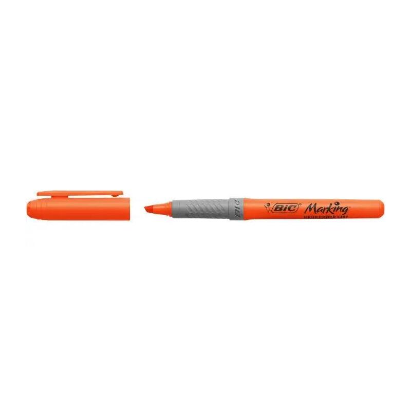 pack-de-12-unidades-bic-highlighter-grip-marcador-fluorescente-punta-biselada-trazo-entre-160-y-330-mm-grip-texturizado-color-na