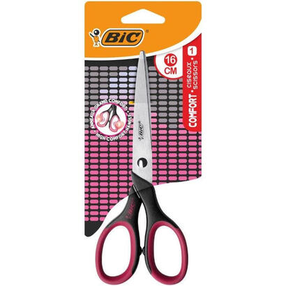 bic-comfort-tijera-escolar-16cm-mango-suave-uso-diestro-color-negroazul-o-negrorosa-aleatorio