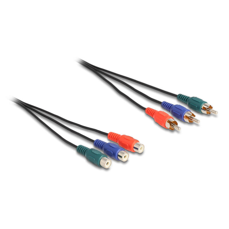 delock-85390-cable-de-extension-rca-rgb-de-3-x-machos-a-3-x-hembras-1-m
