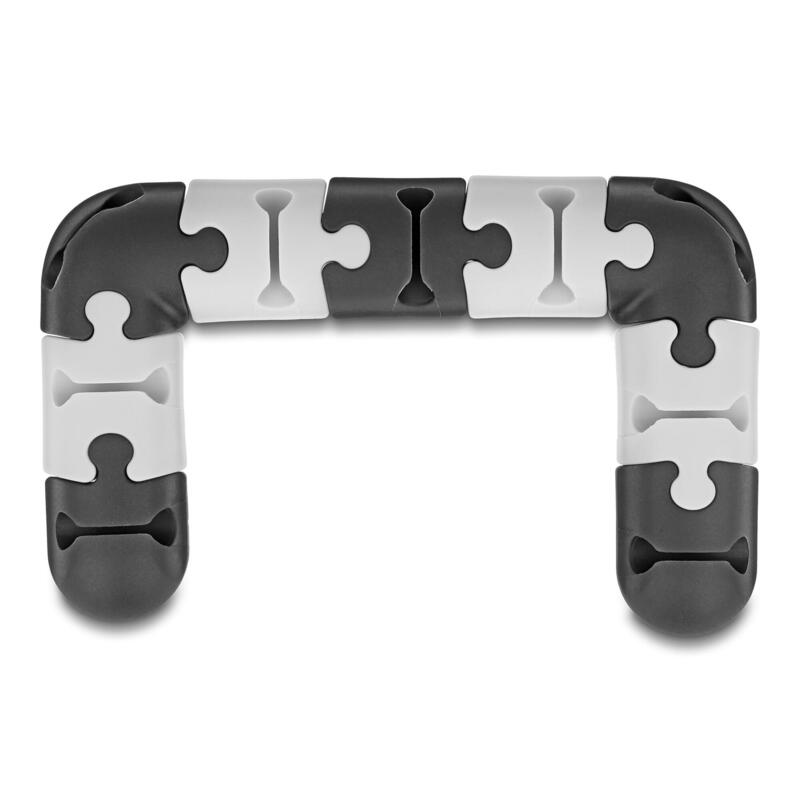delock-18448-juego-modular-autoadhesivo-portacables-9-piezas-negro-gris
