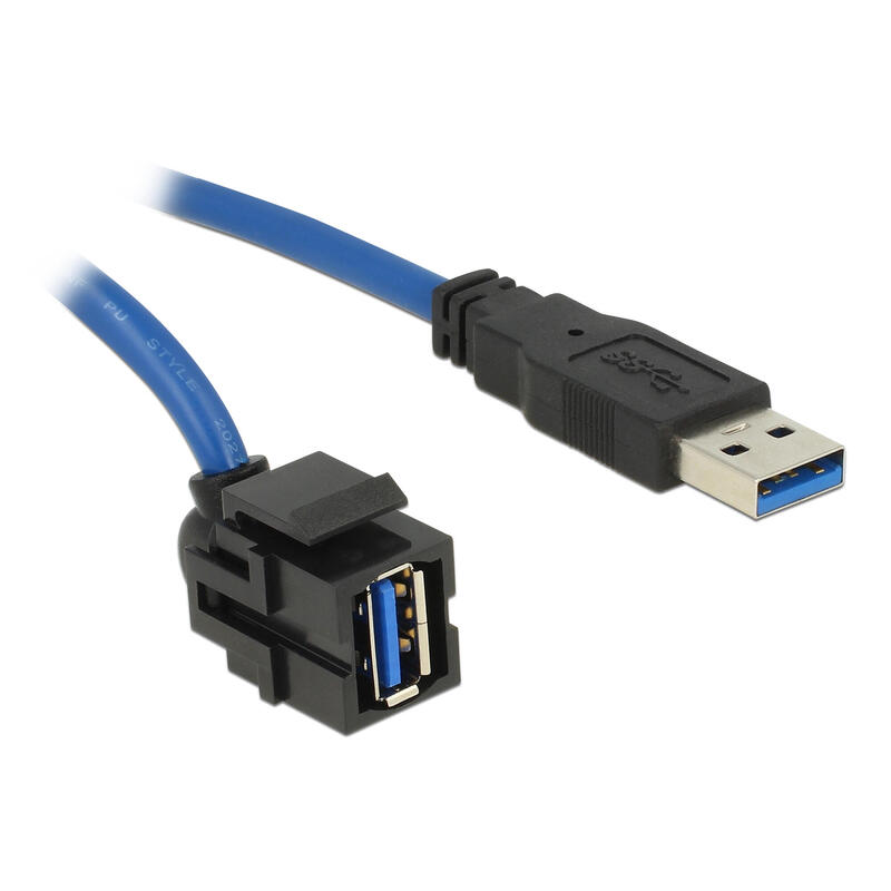 delock-86011-modulo-keystone-usb-30-a-hembra-250-usb-30-a-macho-con-15-m-cable