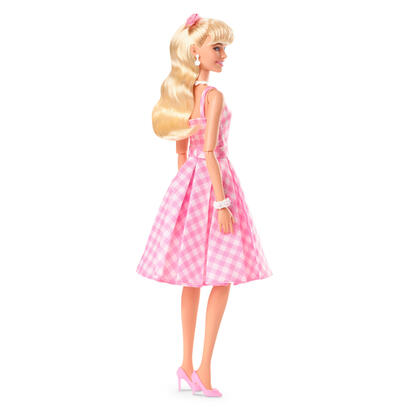 mattel-barbie-signature-the-movie-margot-robbie-als-barbie-muneca-zum-film-im-rosa-blancoen-karo-kleid-figura-hpj96