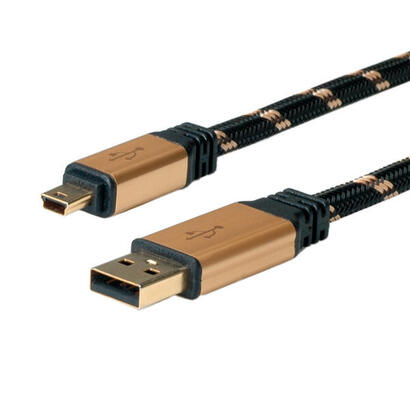 cable-roline-gold-usb20-a-5pin-mini-mm-18m