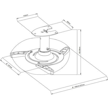 vivolink-vlmc101-h-montaje-para-projector-techo-blanco