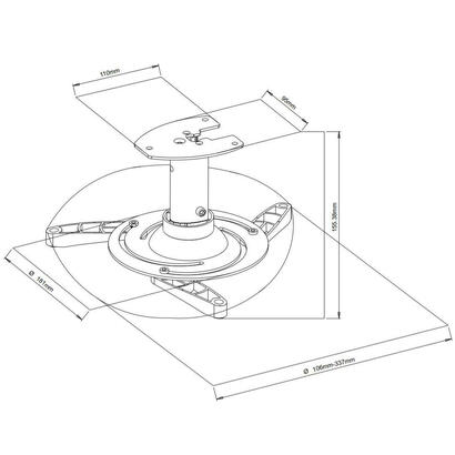 vivolink-vlmc101-h-montaje-para-projector-techo-blanco