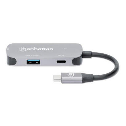 manhattan-adaptador-usb-c-a-hdmi-3-in-1-docking-con-pd