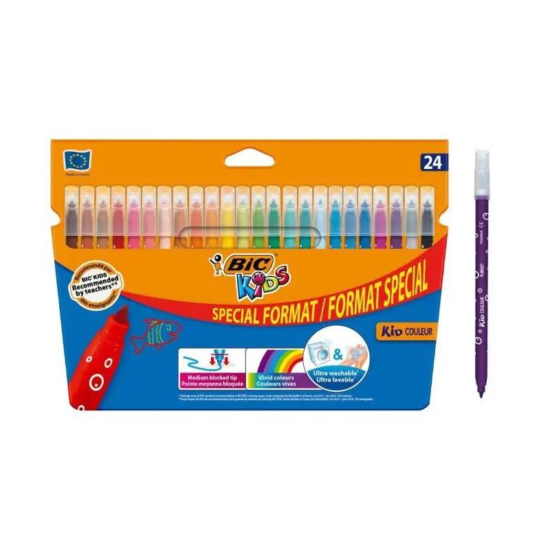 bic-kids-couleur-pack-de-24-rotuladores-punta-mediana-lavable-colores-surtidos