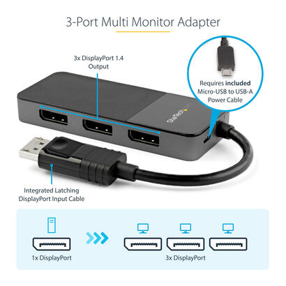 startech-hub-mst-usb-c-a-4x-displayport-14-negro