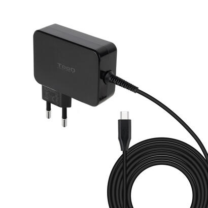 tooq-cargador-de-portatil-gan-usb-cpd-30-90w-cable-de-180m-color-negro