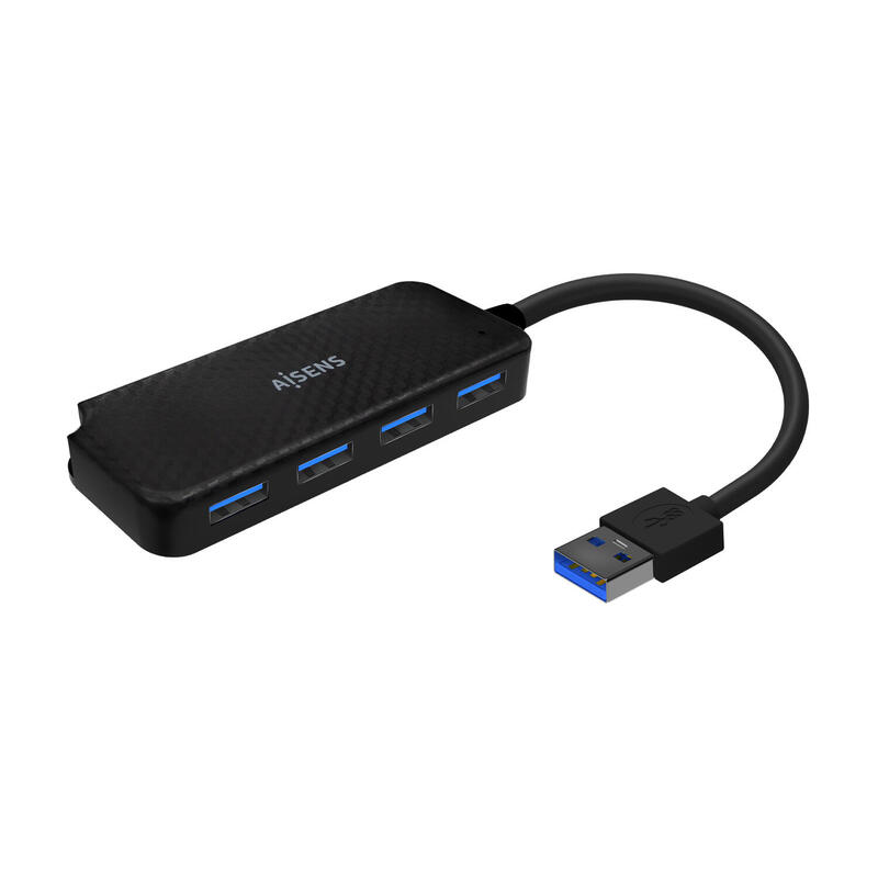 aisens-hub-usb-30-tipo-am-4x-tipo-ah-15cm-negro