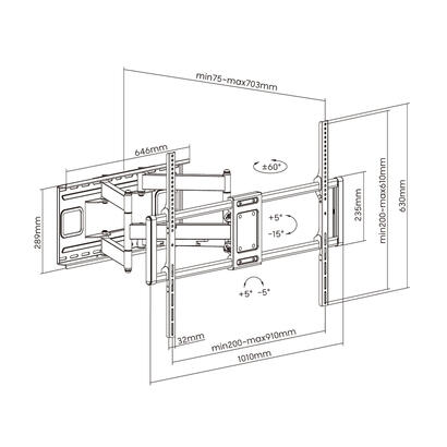 aisens-soporte-pro-giratorio-inclinable-y-nivelable-para-monitortv-120kg-de-60-120-negro