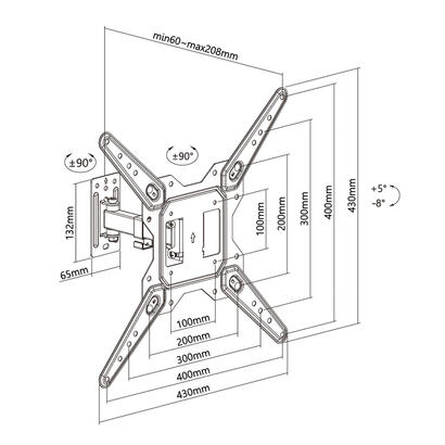 aisens-soporte-eco-giratorio-inclinable-para-monitortv-30kg-2-pivotes-de-23-55-negro