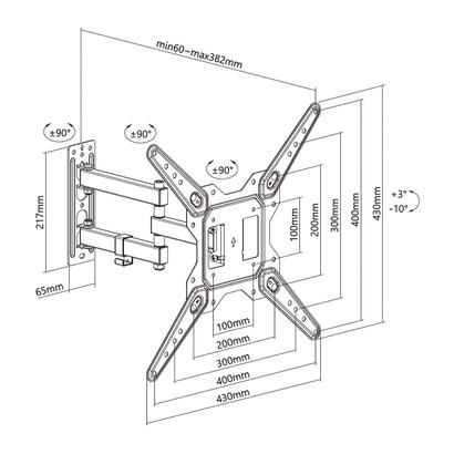 aisens-soporte-eco-giratorio-inclinable-para-monitortv-30kg-3-pivotes-de-23-55-negro