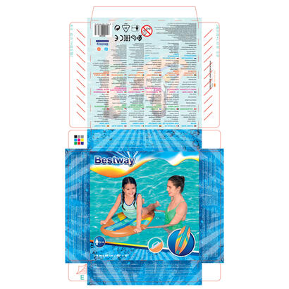 bestway-42046-flotador-para-piscina-y-playa-azul-rosa-estampado-vinilo-colchon-flotante