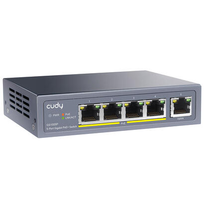 cudy-gs1005p-switch-gigabit-poe-de-5-puertos-con-1-ranura-sfp